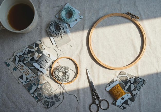 Warsztat haftu z przyrządami